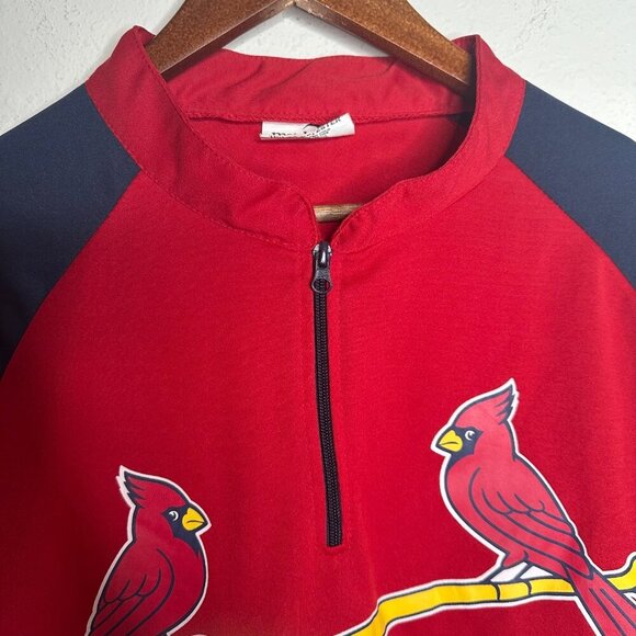 St. Louis Cardinals MLB Baseball Short Sleeve Shirt 1/4 zip Sz XL - Picture 7 of 11